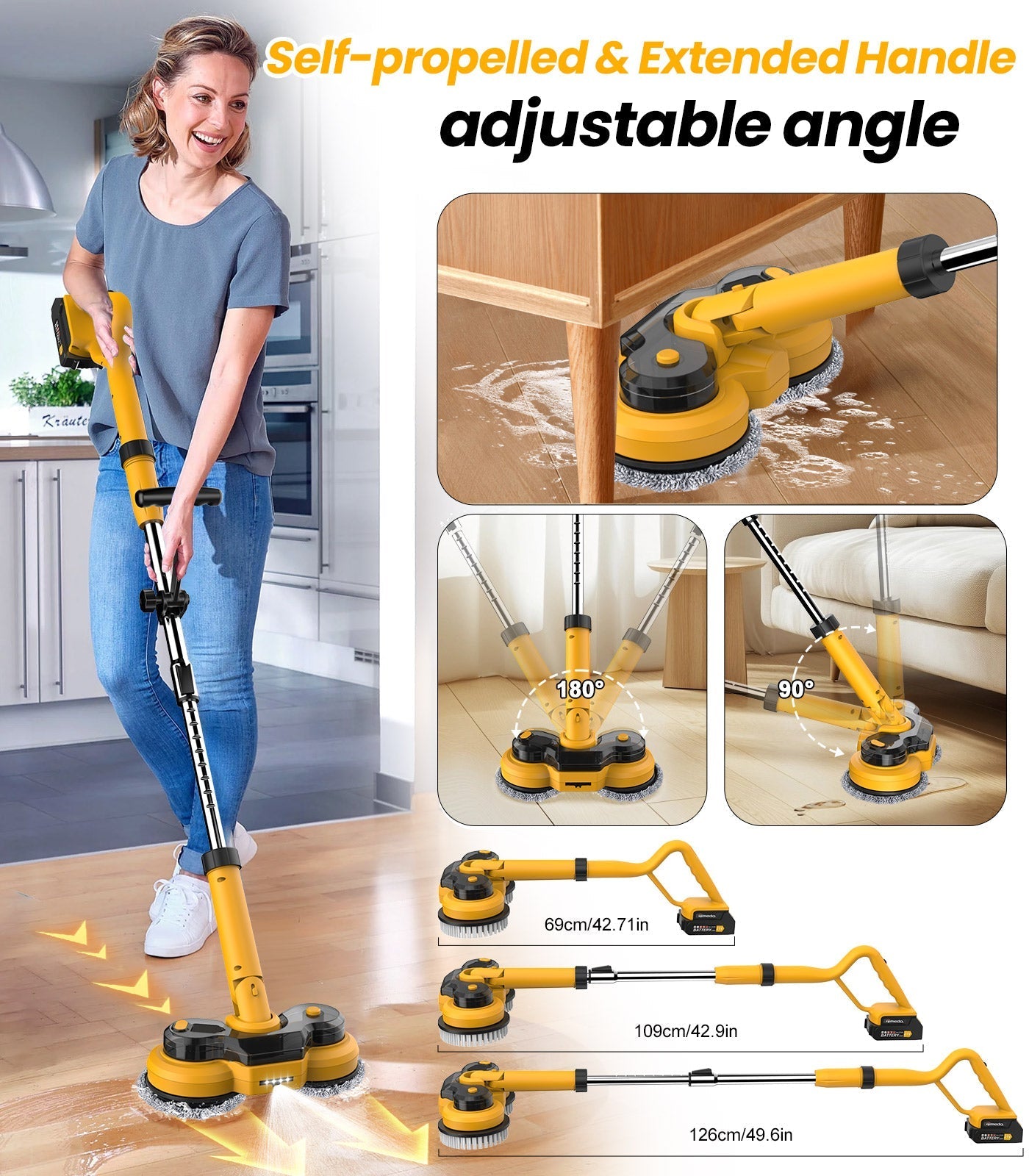 AZProClean™ M1 Electric Scrubber & Mop