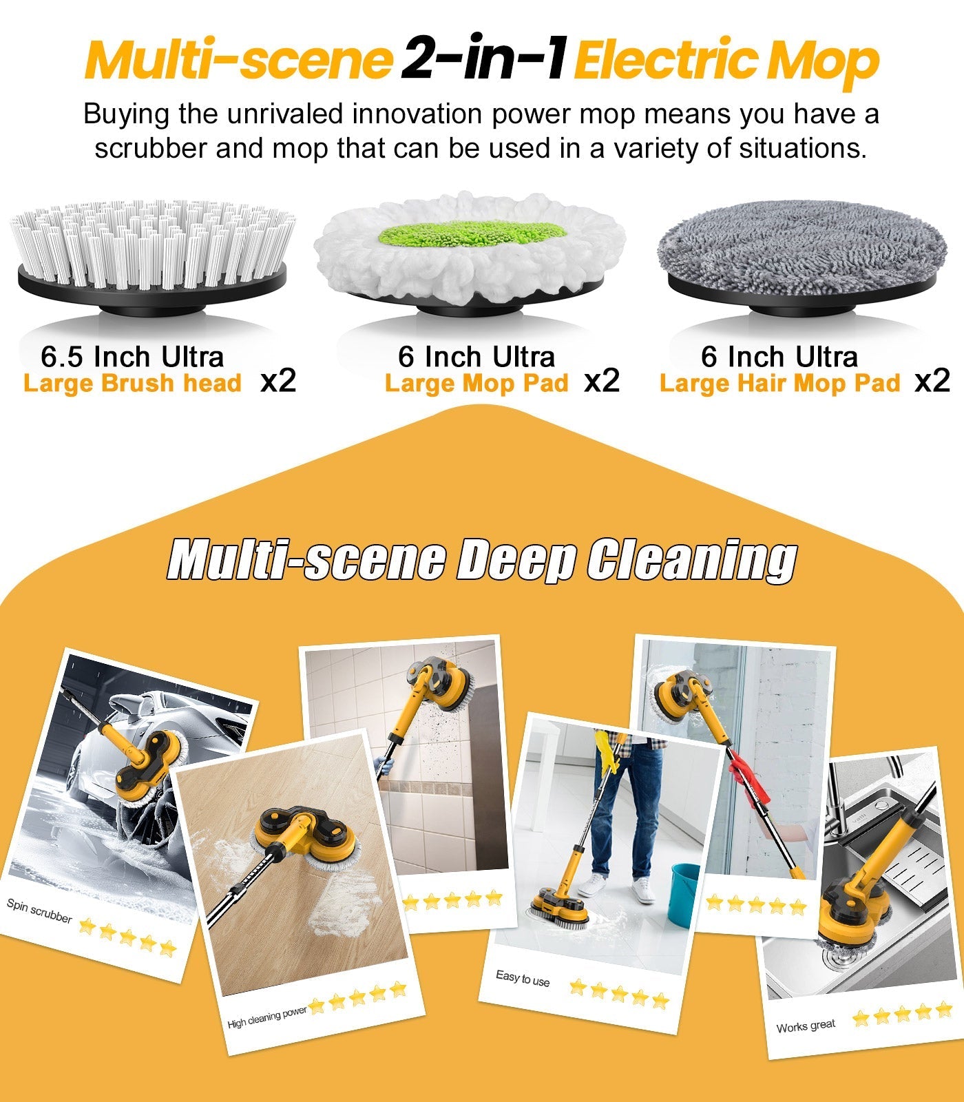 AZProClean™ M1 Electric Scrubber & Mop